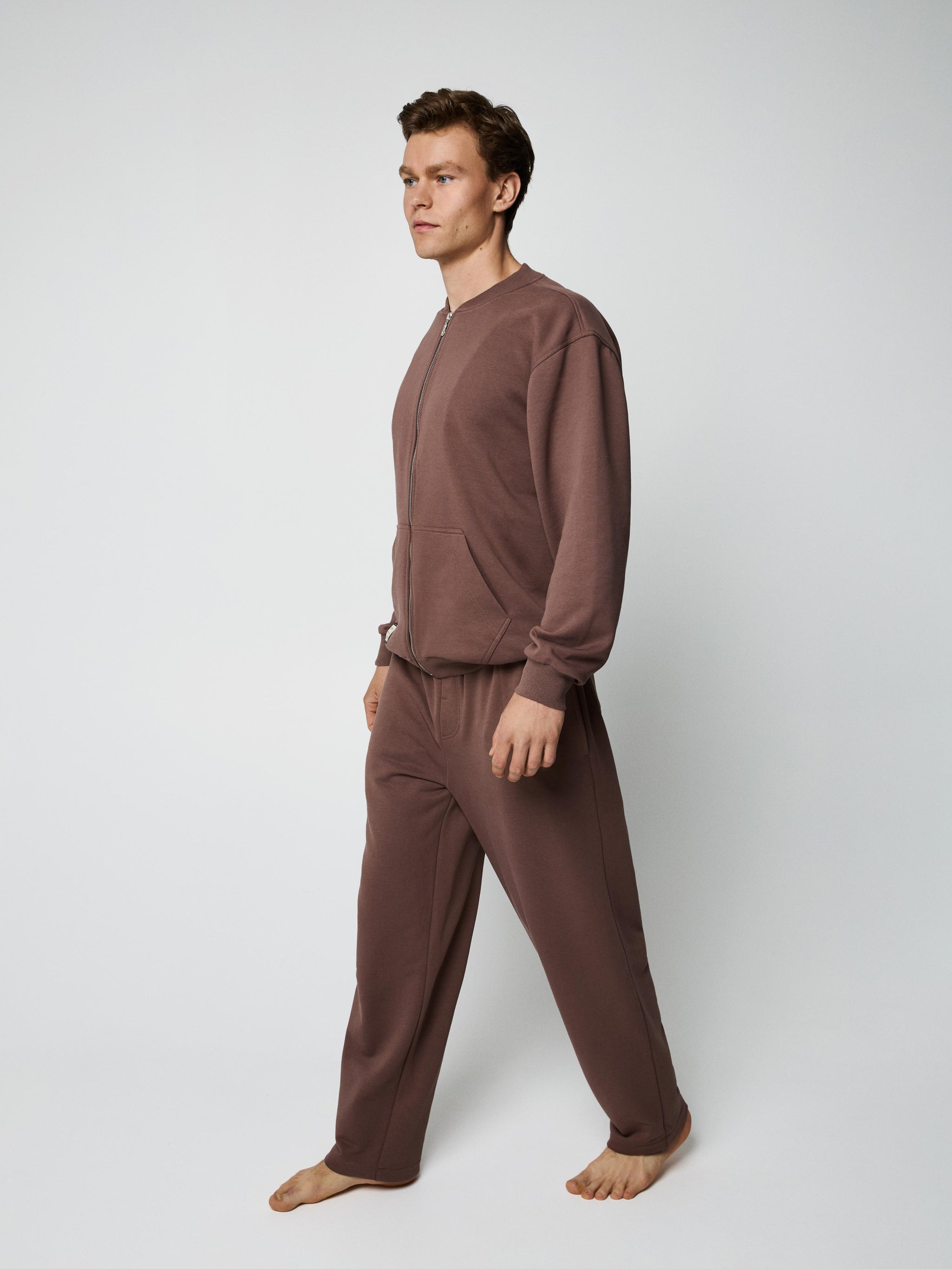 SUMMER zip up sweatshirt and loose fit pants – pudrinė